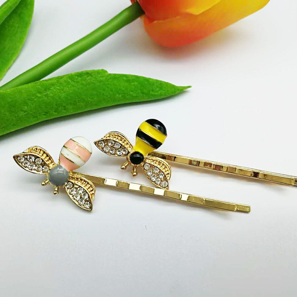 Fashion Women Girl Bee Rhinestone Hairgrip Girls Hair Accessories Hair Clip Love