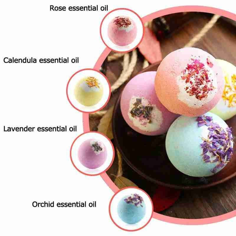 Miniatura: Organic Bath Bombs Bubble Bath Salts Essential Oil Handmade SPA Stress Bath Salt
