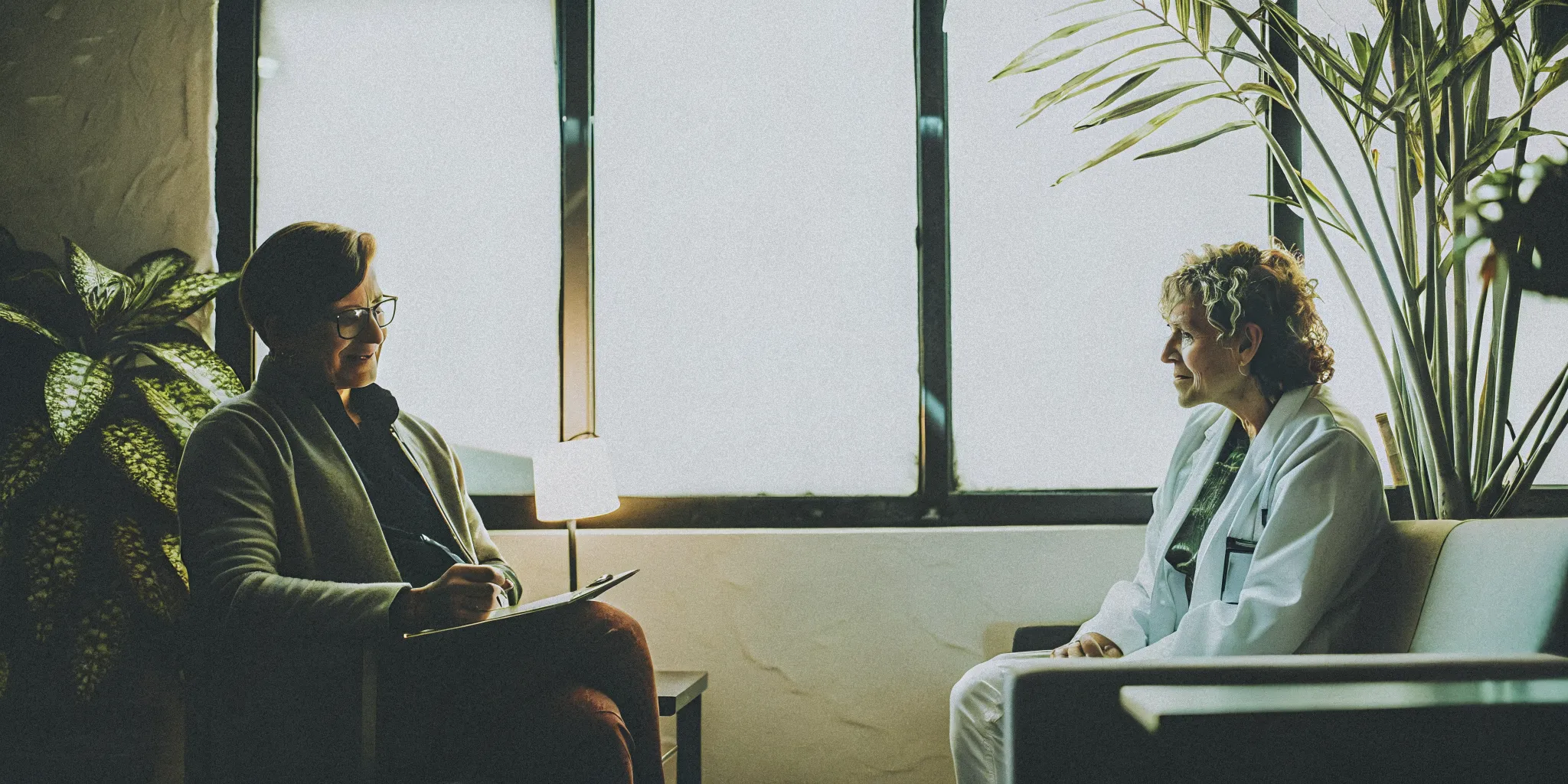 Patient discussing how painful nerve ablation may be with a pain physician