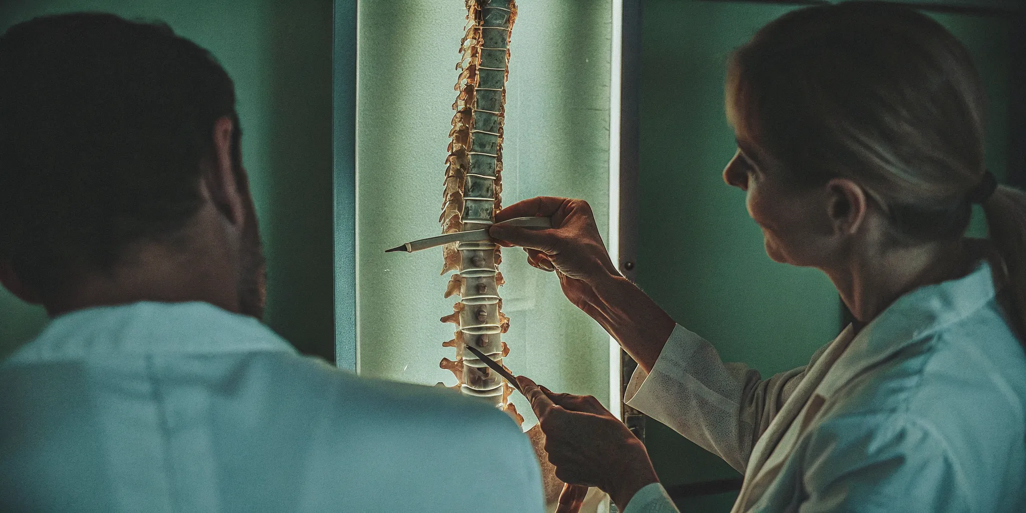 Illustration of a transforaminal epidural steroid injection near a spinal nerve root