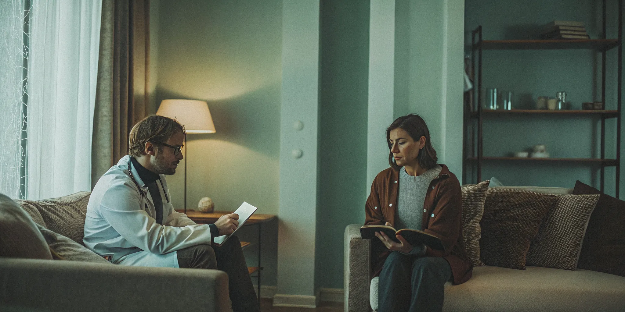 Patient meeting with a pain management specialist in a calm clinic