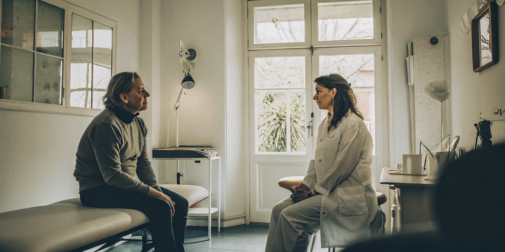 Patient discussing cervical ESI preparation and expectations with a pain medicine physician