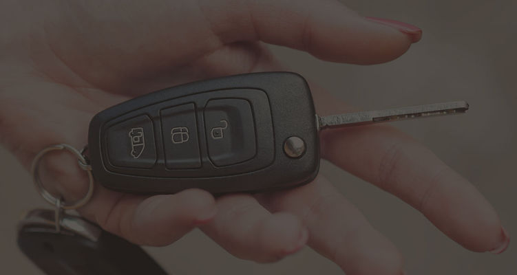 Cut and programmed ford car key in customers hand