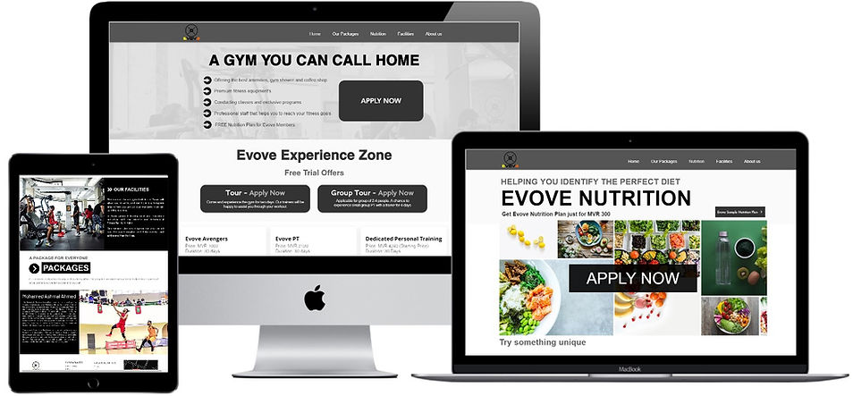 Treewares graphics design Evove fitness Website