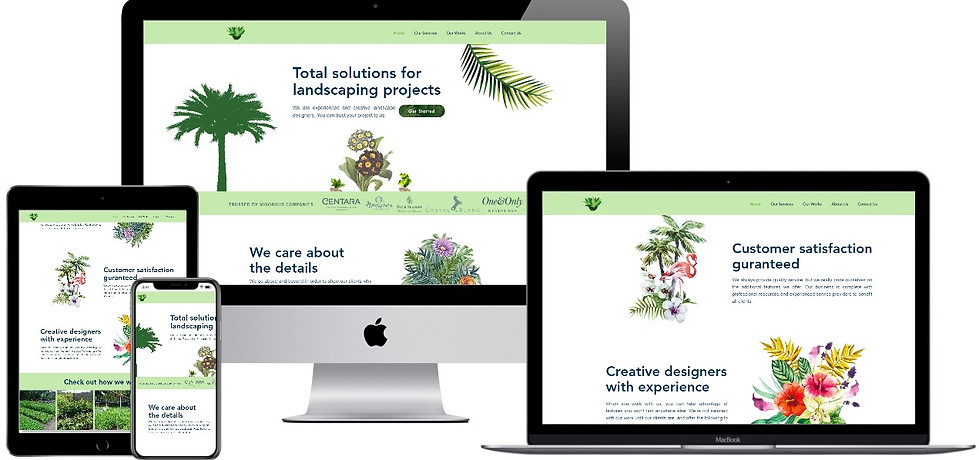 Land scaping website designed by marketi