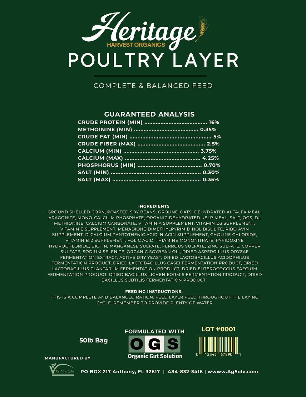 Thumbnail: Heritage Harvest Poultry Layer Feed - 16%