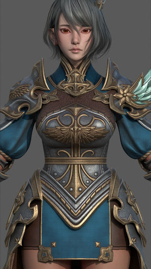 3d노말게임캐릭터모델링포트폴리오_플리에트아머여기사[3dmax/zbrush/과외/학원]