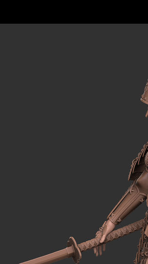 3D게임캐릭터모델링포트폴리오_사무라이걸[zbrush,3dmax]