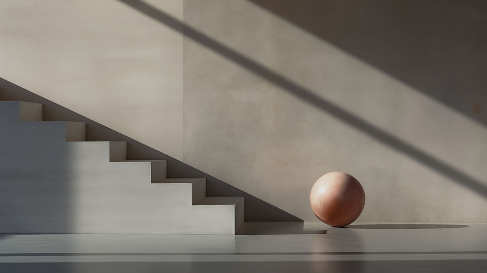 Minimalist Stairs Scene