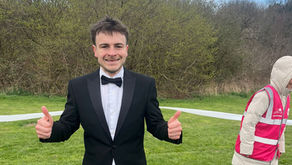 Michael in his tux at Denton Dene Parkrun