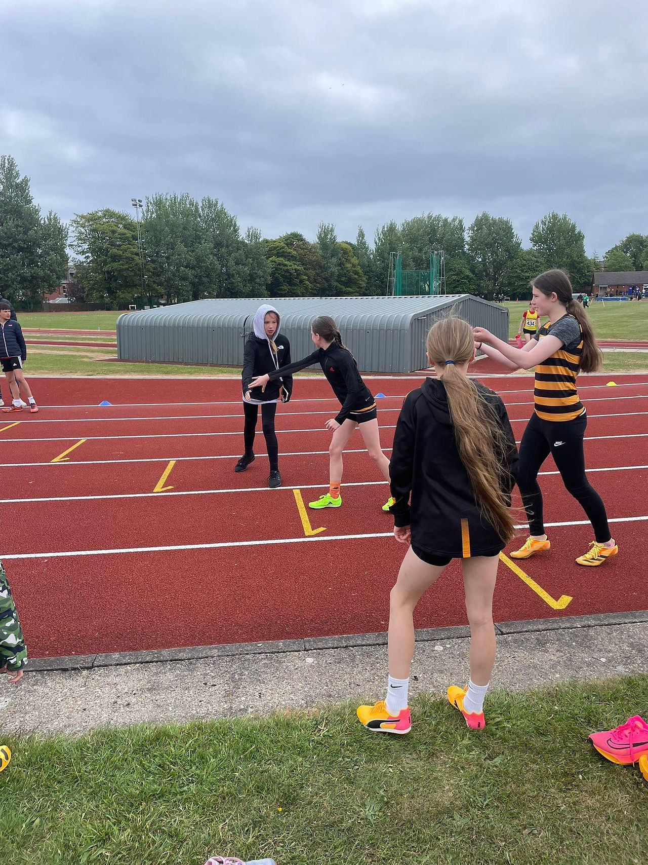 Blaydon athletes at NEYDL 18 May 2025
