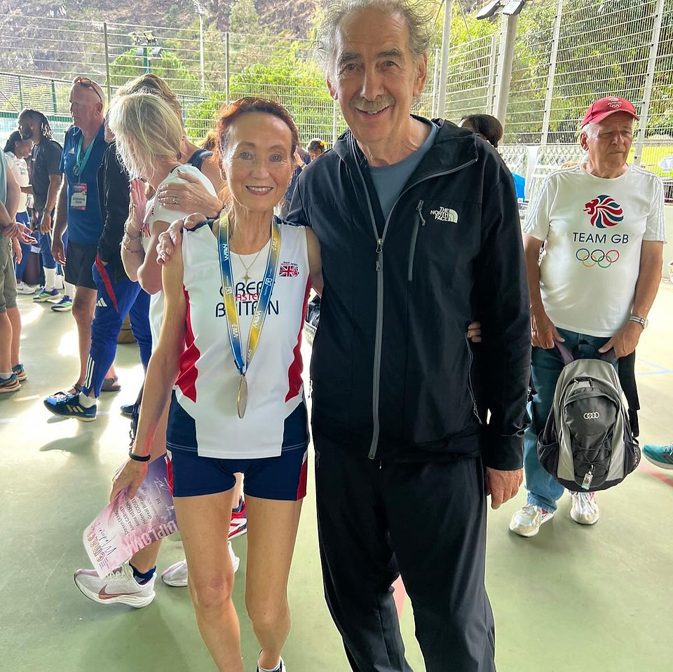 Doreen and Derek Craig at the European Masters Athletics Championships