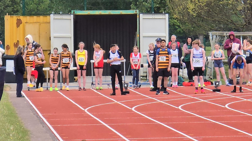 Blaydon athletes at NEYDL 18 May 2025