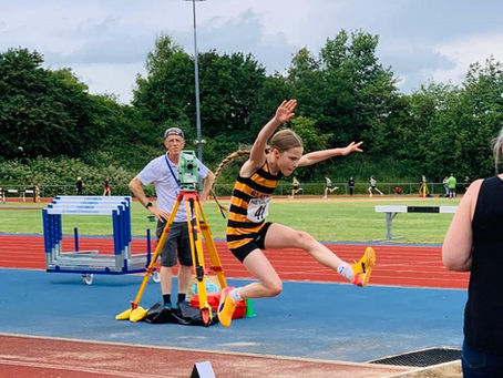 Blaydon athletes at NEYDL 22 June 2025