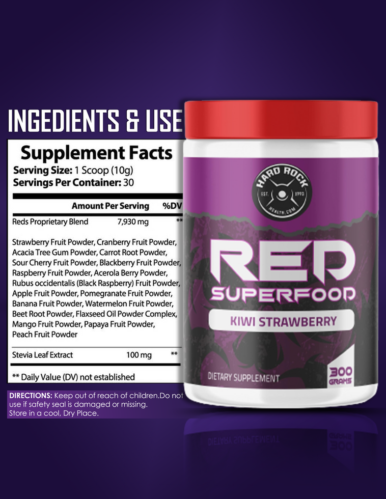Red Superfood Kiwi Strawberry – Organic Energy & Immunity Support