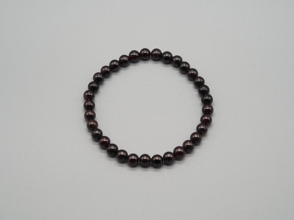Granat Armband mit tiefroten Heilstein-Perlen .Schmuck für Erdung und innere Stärke.