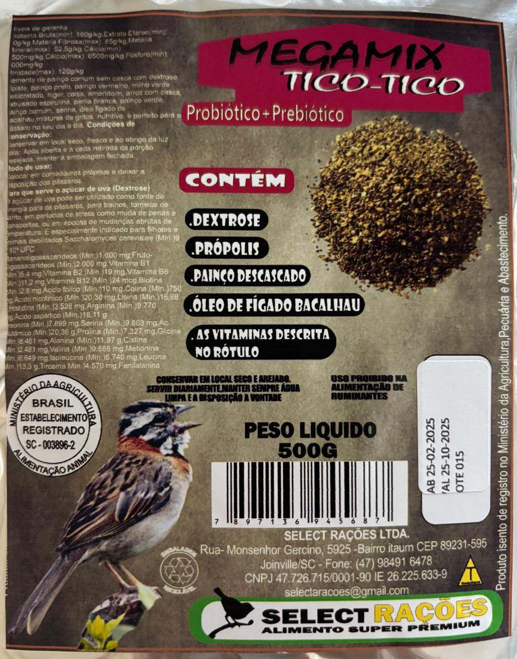 Tico Tico Mega Mix Probiotico - 500g