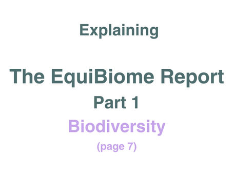 Explaining biodiversity in the equine microbiome using the Shannon Index score.