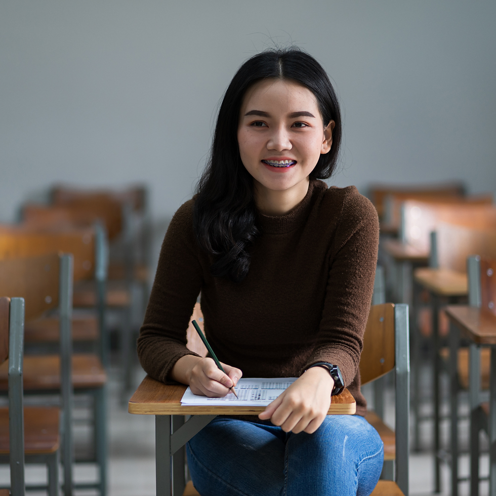student smiling