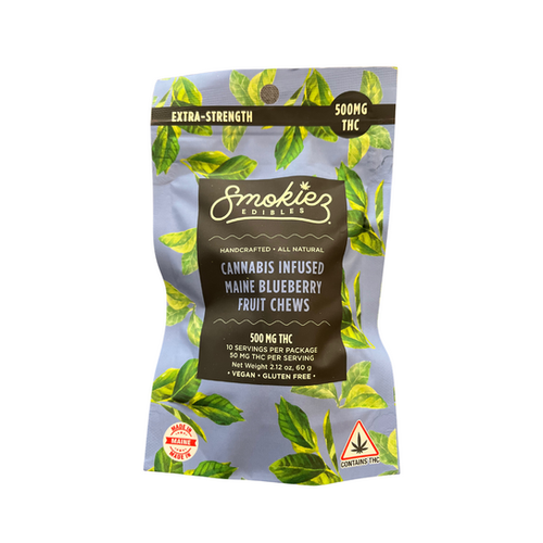 Smokies 500MG THC Fruit Chews Maine Blueberry Strain Station