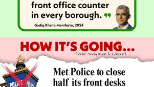 Sadiq Khan to close HALF of London's police front counters