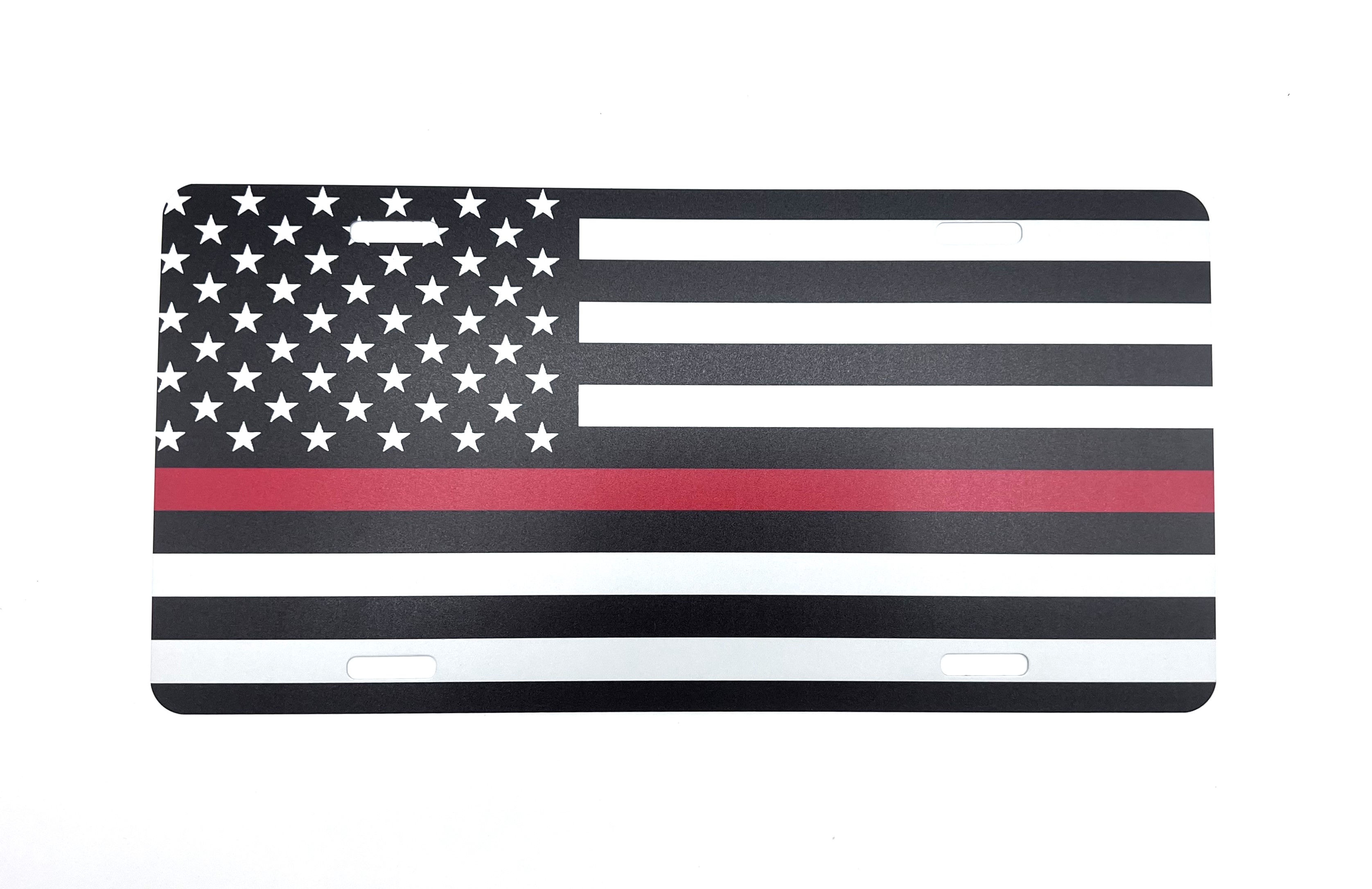 Thin Red Line American Flag | License Plate