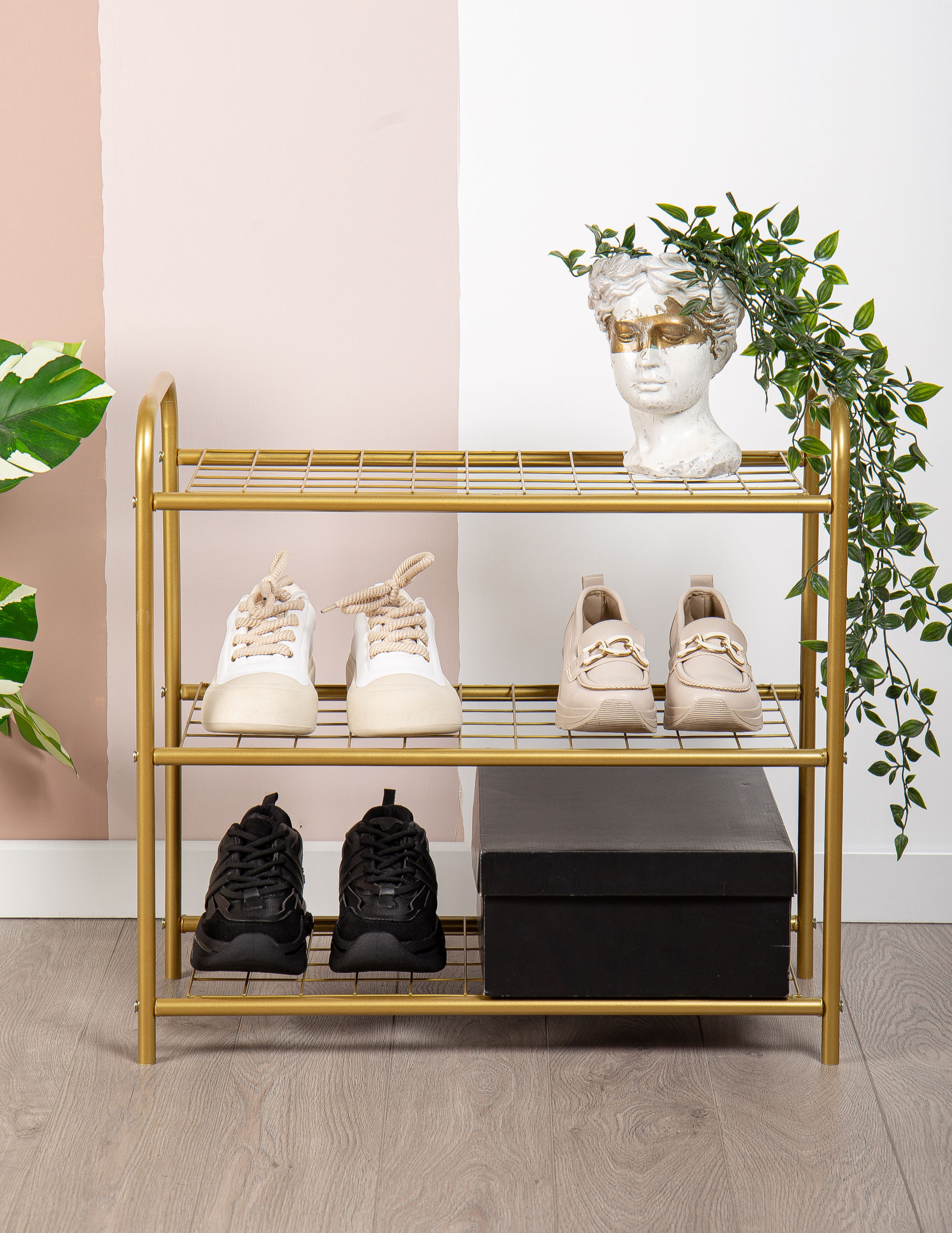 Shoe Rack, Slippery Rack Steel Organizer