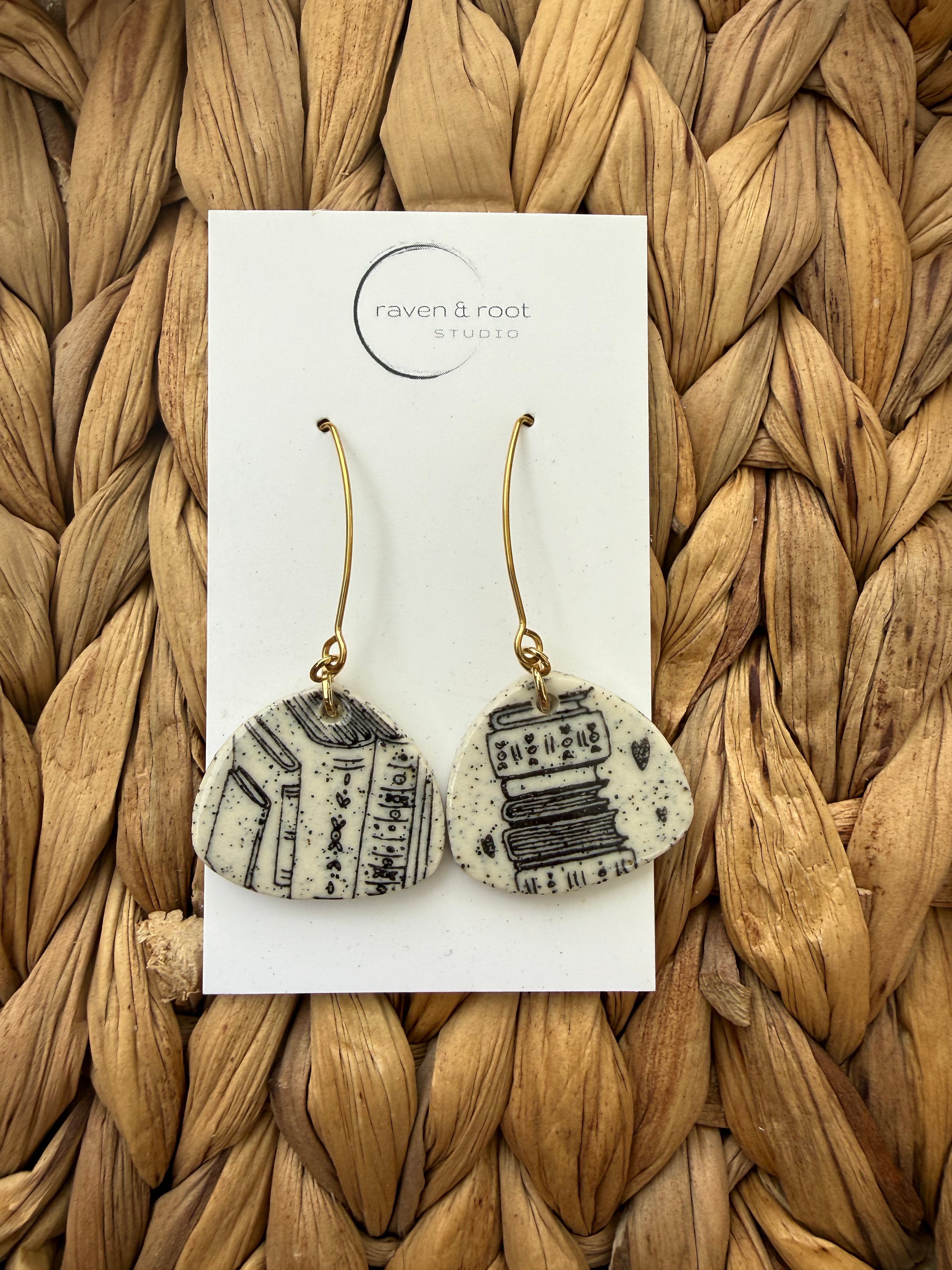 Book Earrings