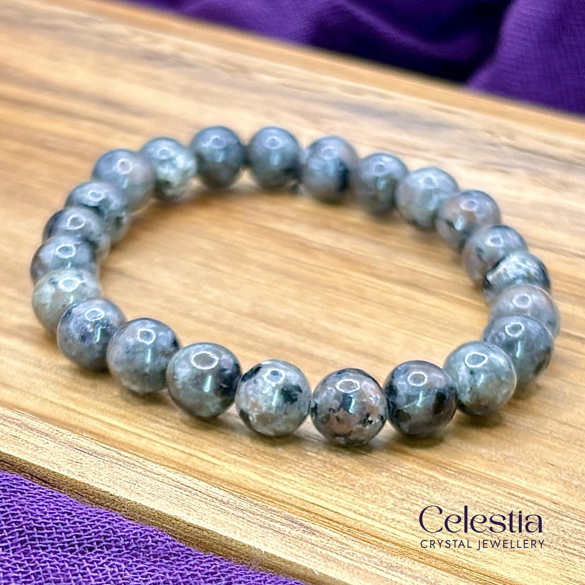 Yooperlite Beaded Bracelet | Natural Gemstone Crystal Stacking Jewellery | UV Reactive