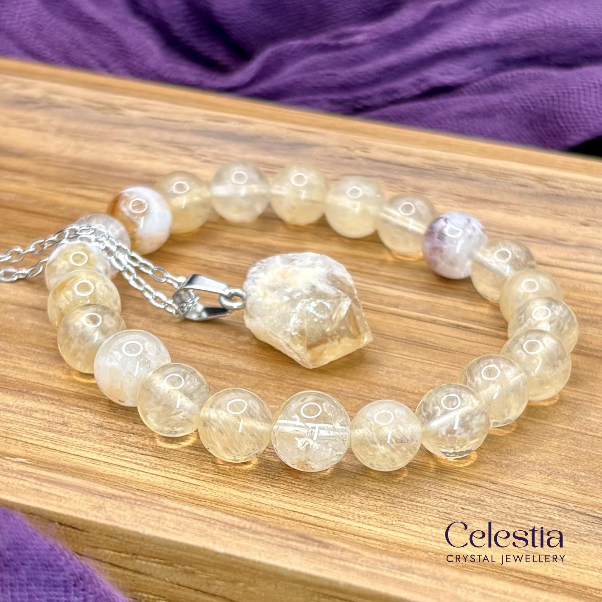 Abundance Citrine Gift Set | Natural Gemstone Bracelet & Necklace