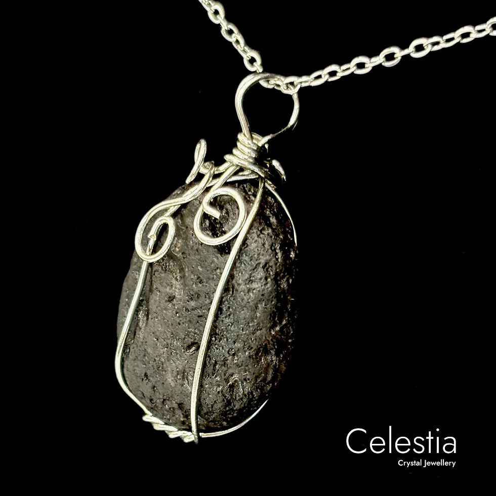 Tektite Necklace | Natural Stone Crystal Jewellery