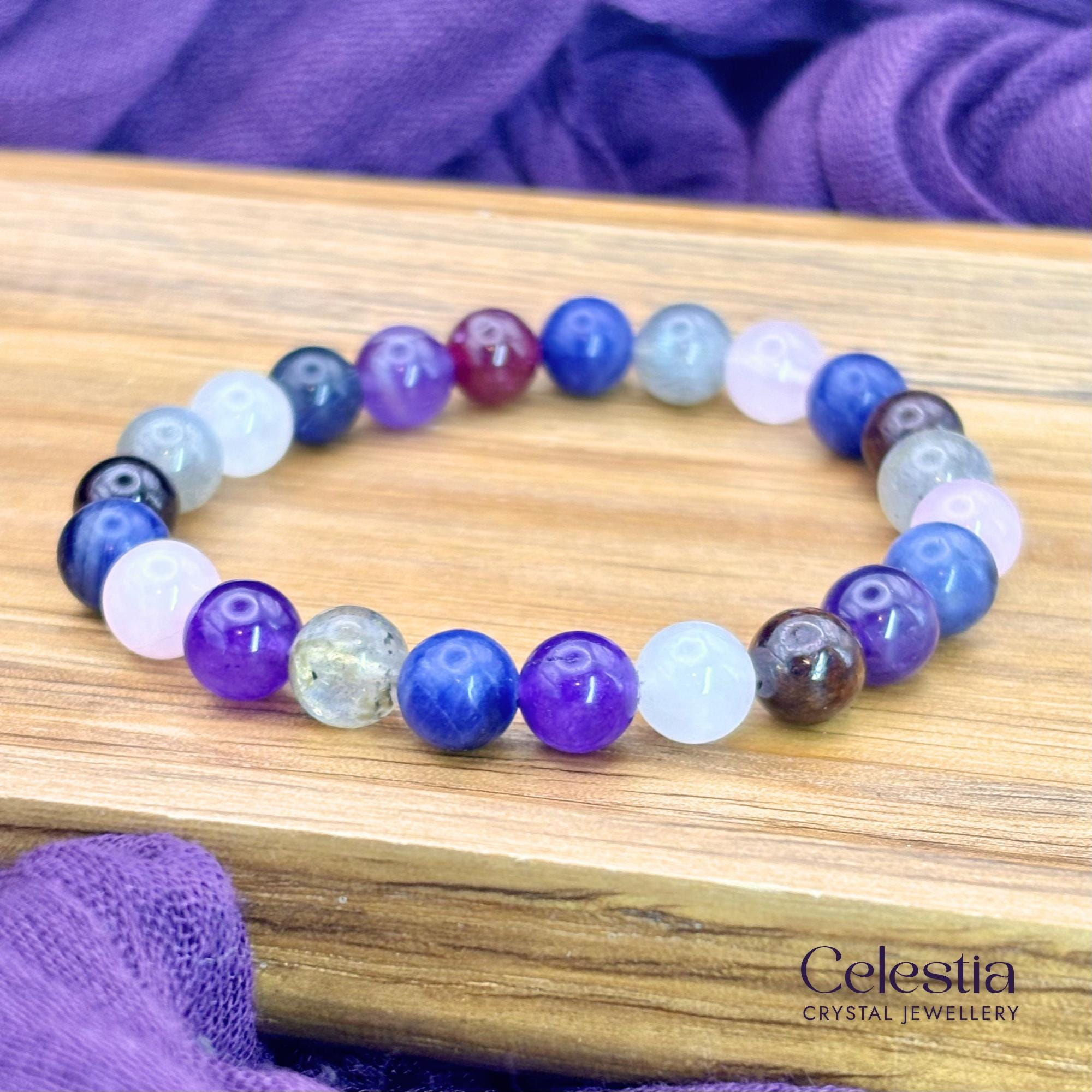 Fear Conqueror Beaded Bracelet | Natural Gemstone Crystal Stacking Jewellery