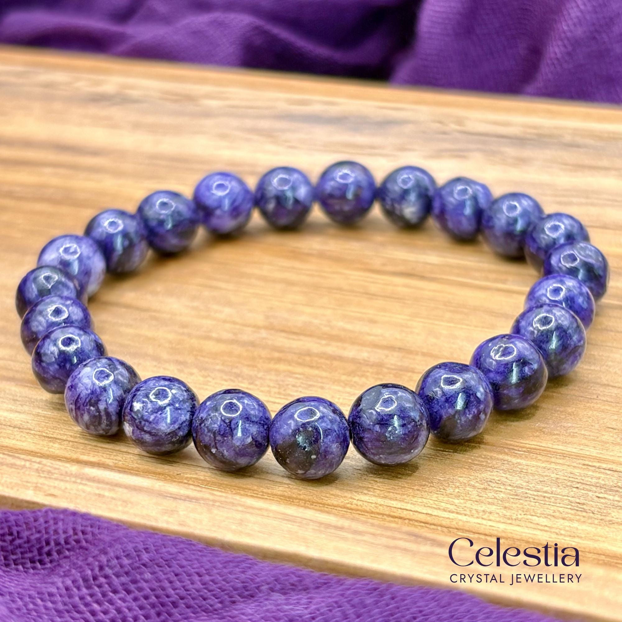 Charoite Bracelet | Natural Gemstone Crystal Stacking Jewellery