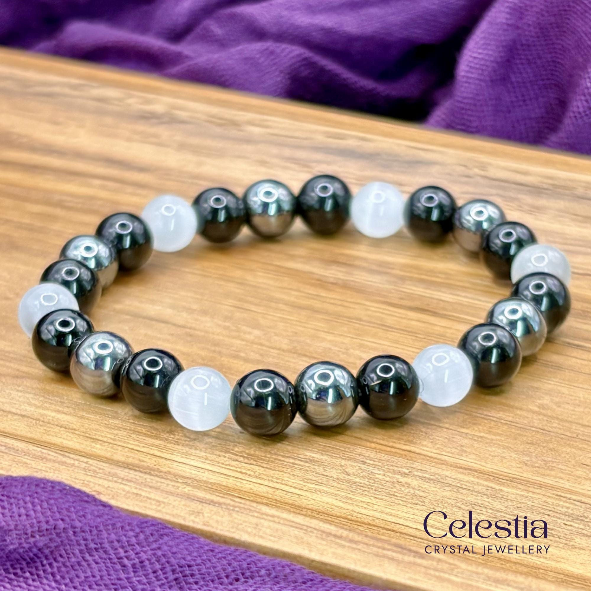 Negative Energy Cleanse Beaded Bracelet | Natural Gemstone Crystal Stacking Jewellery