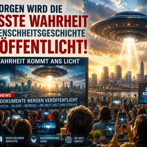 Morgen wird die größte Wahrheit der Menschheitsgeschichte veröffentlicht!