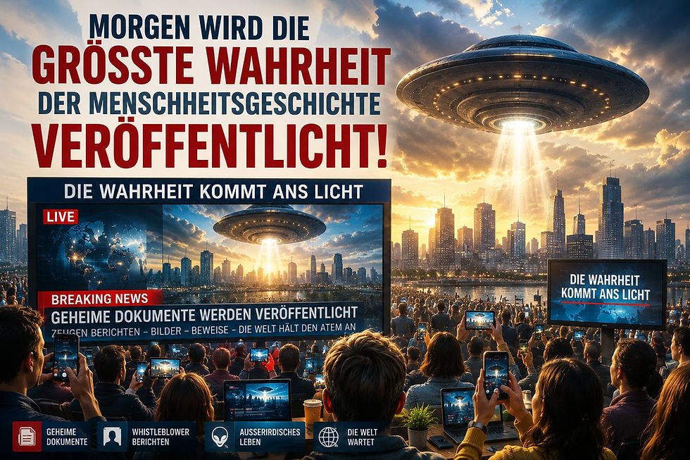 Morgen wird die größte Wahrheit der Menschheitsgeschichte veröffentlicht!