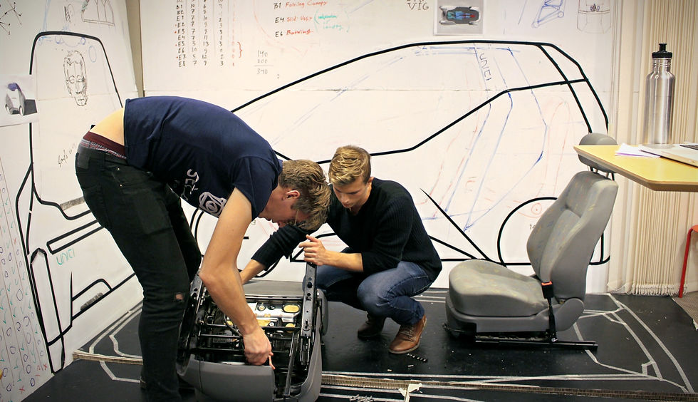 Engineers at a startup developing their product