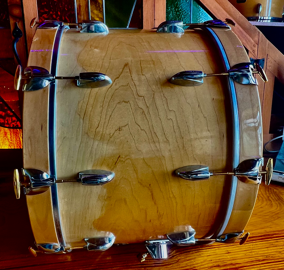 Thumbnail: 1982 Gretsch Drop‑G 14x22 Bass Drum – Natural Maple (Factory‑Auction Provenance)
