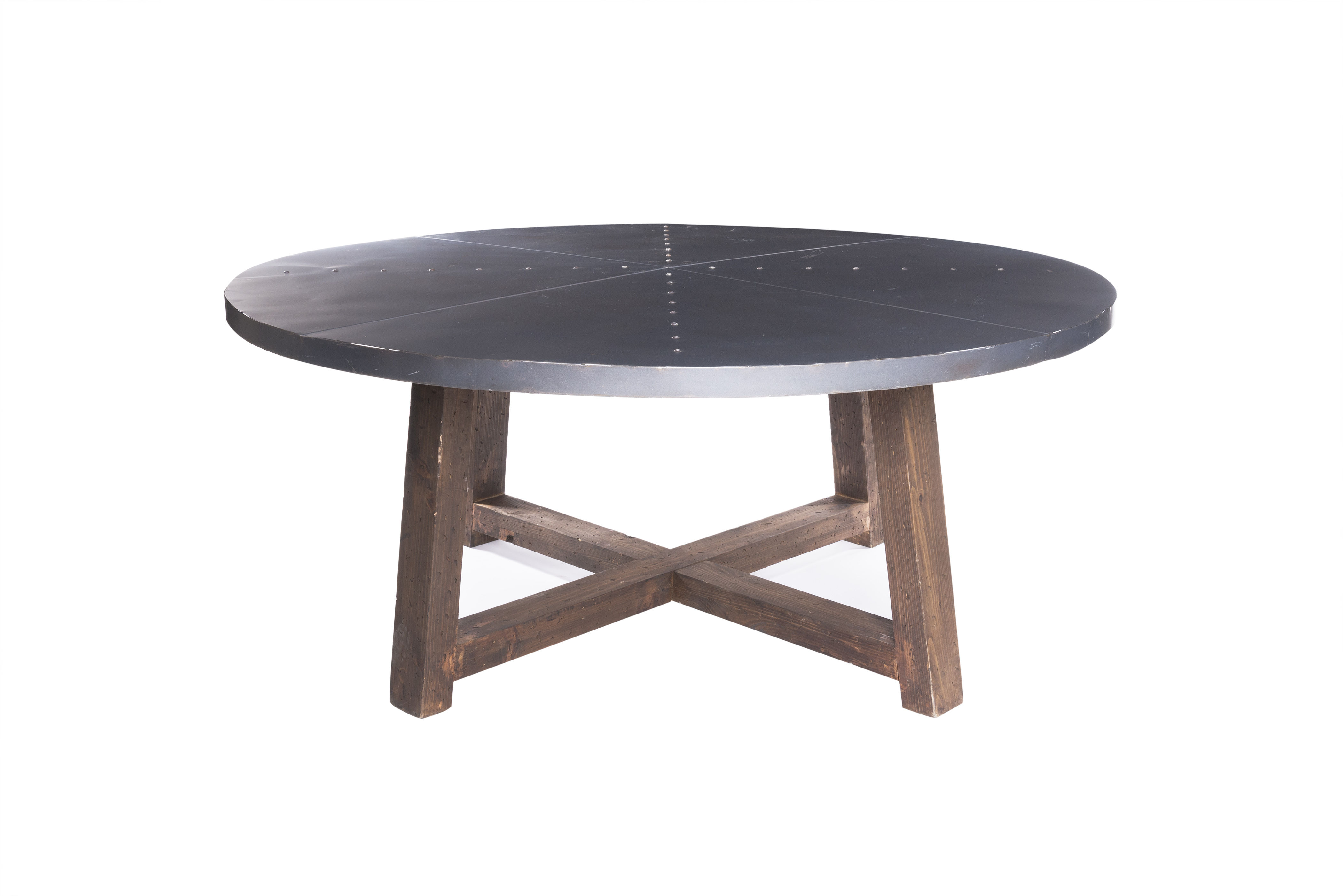 MESA BANQUETE MEDIEVAL MADERA / METAL REDONDA