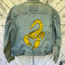 Custom chainstitch denim jacket