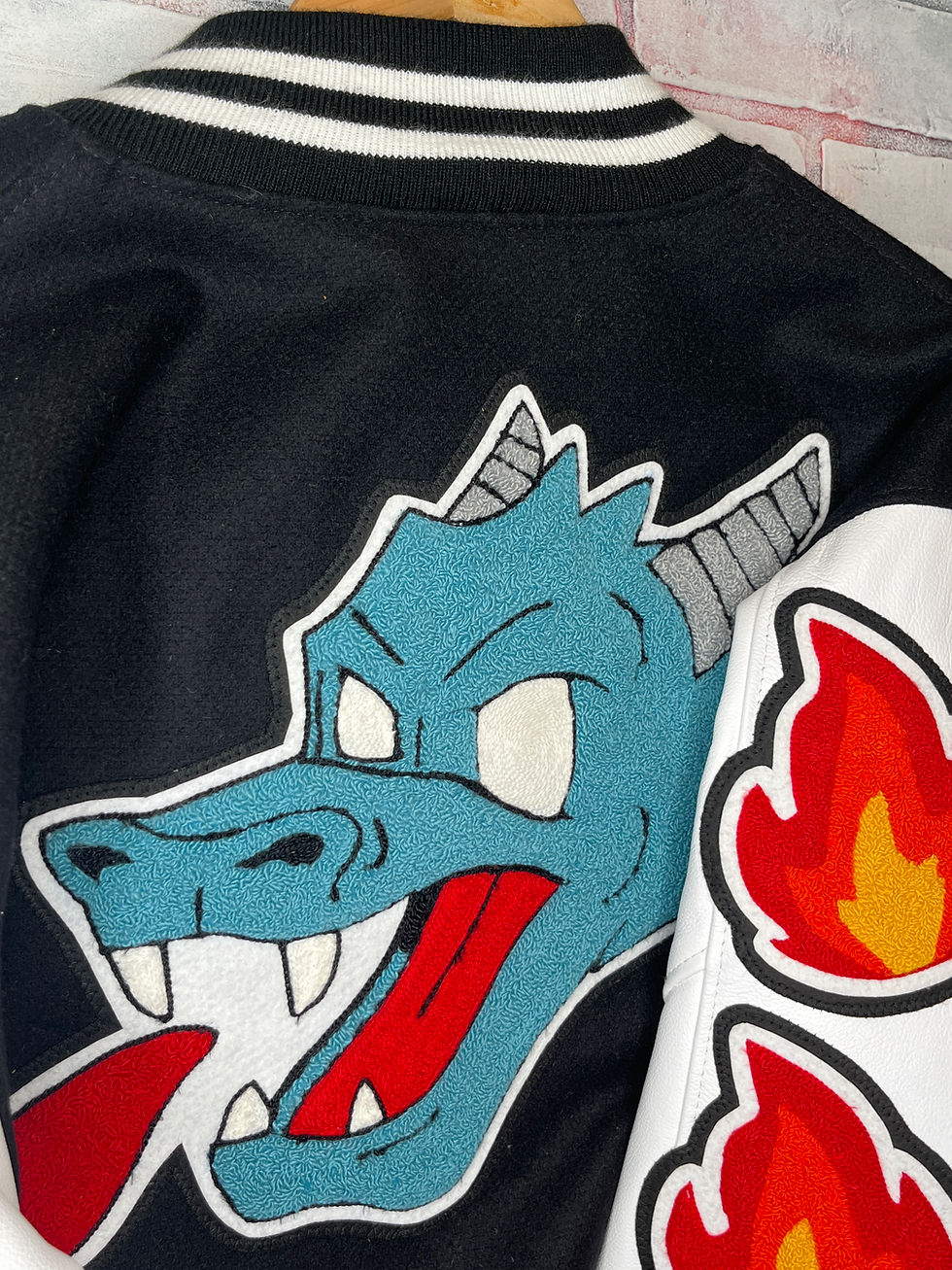 Thumbnail: Paper Dragons Fire Varsity Jacket: Prototype