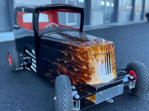 Airbrush paintwork detailing hot rod