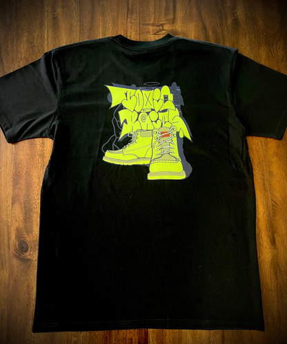 Short Sleeve "Work Boots" T-Shirt (Black)