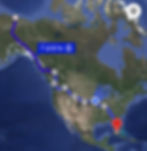 My route. Seven days by boat. Almost seven months by bike.