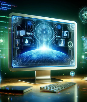 DALL·E 2024-05-08 10.07.54 - A conceptual illustration representing 'AI-powered websites'.