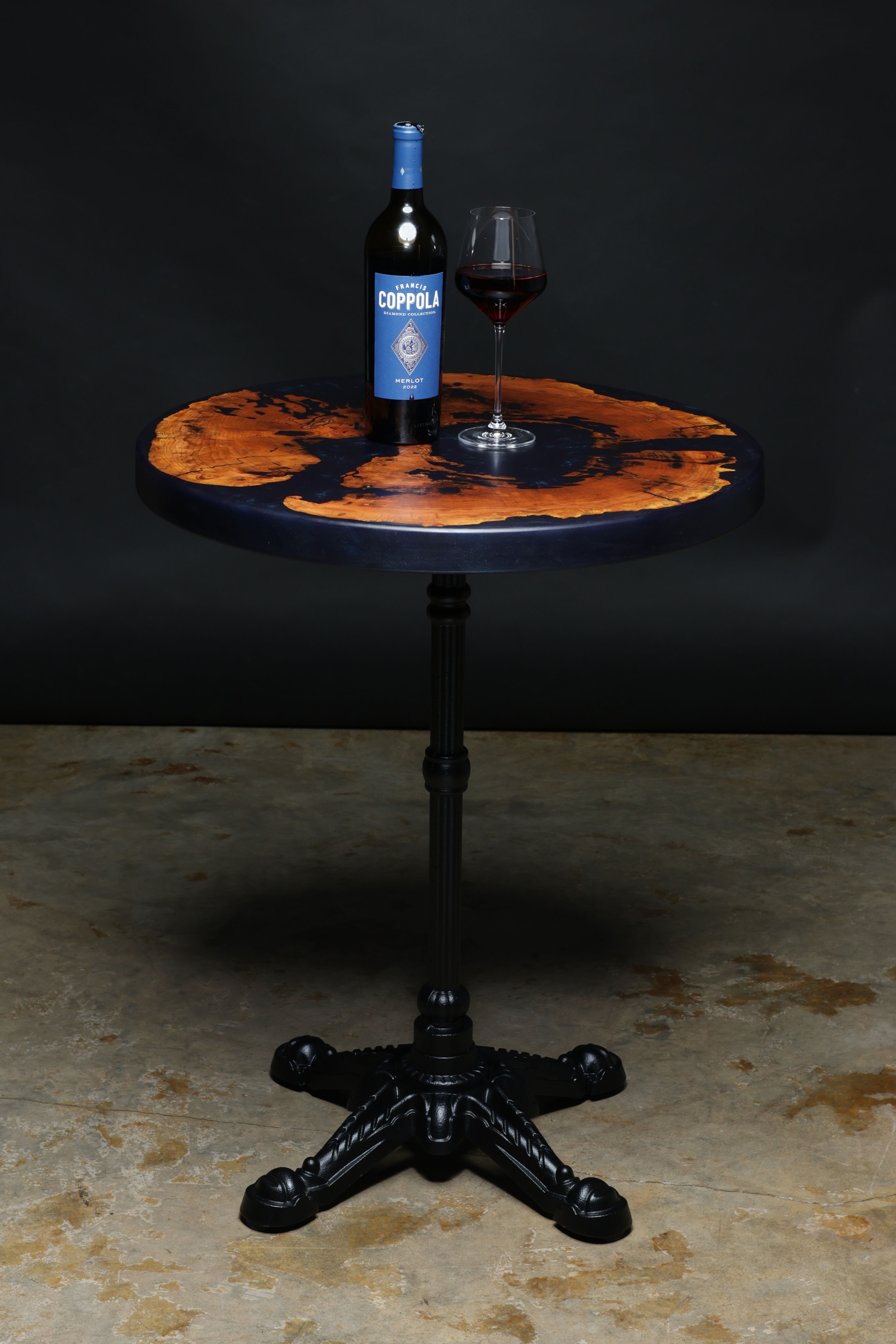 Epoxy & Red Oak Bistro Table