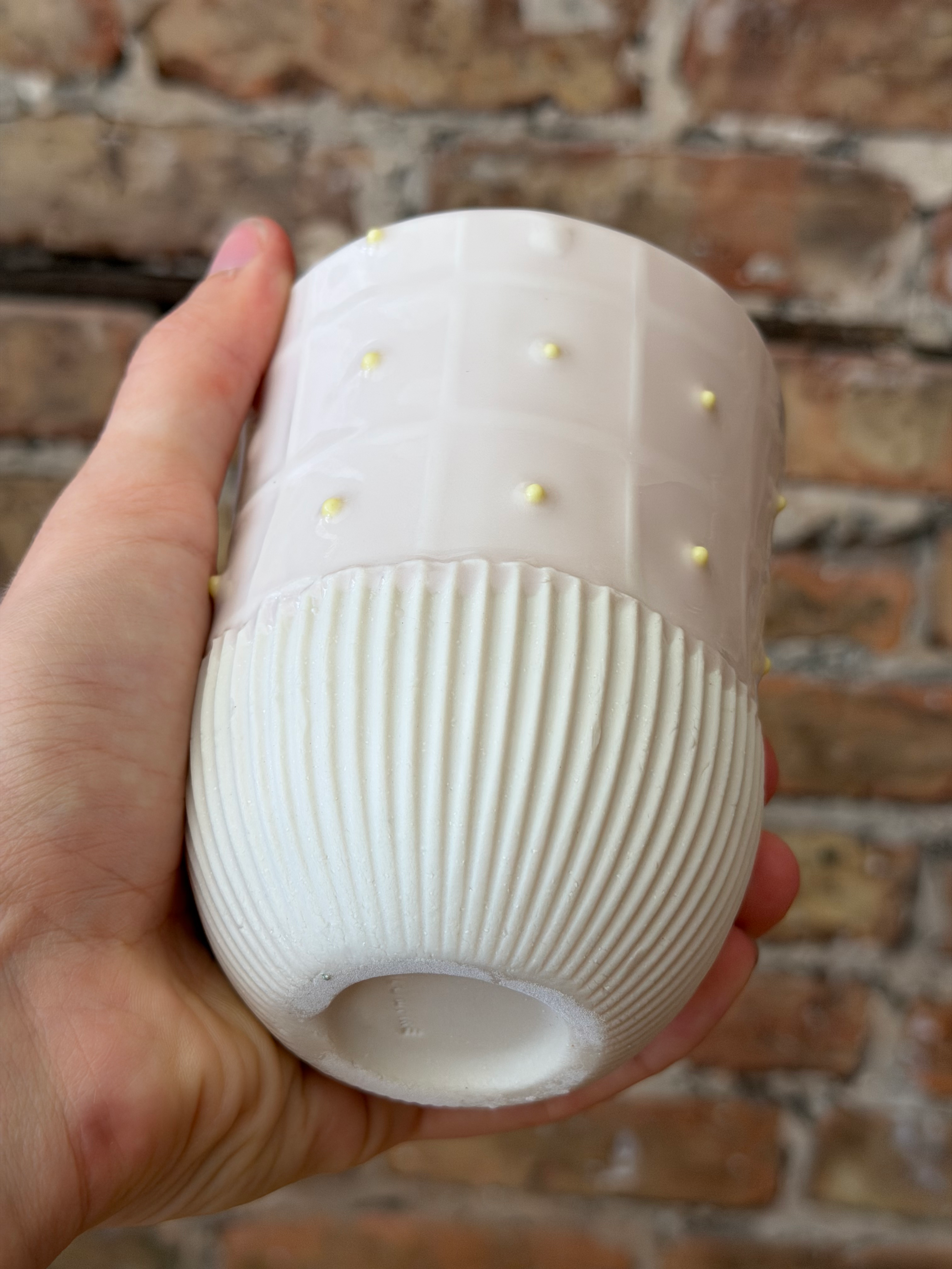 Handless Pastel Pink Porcelain Mug