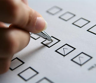 Formulario de llenado de la lista de verificación