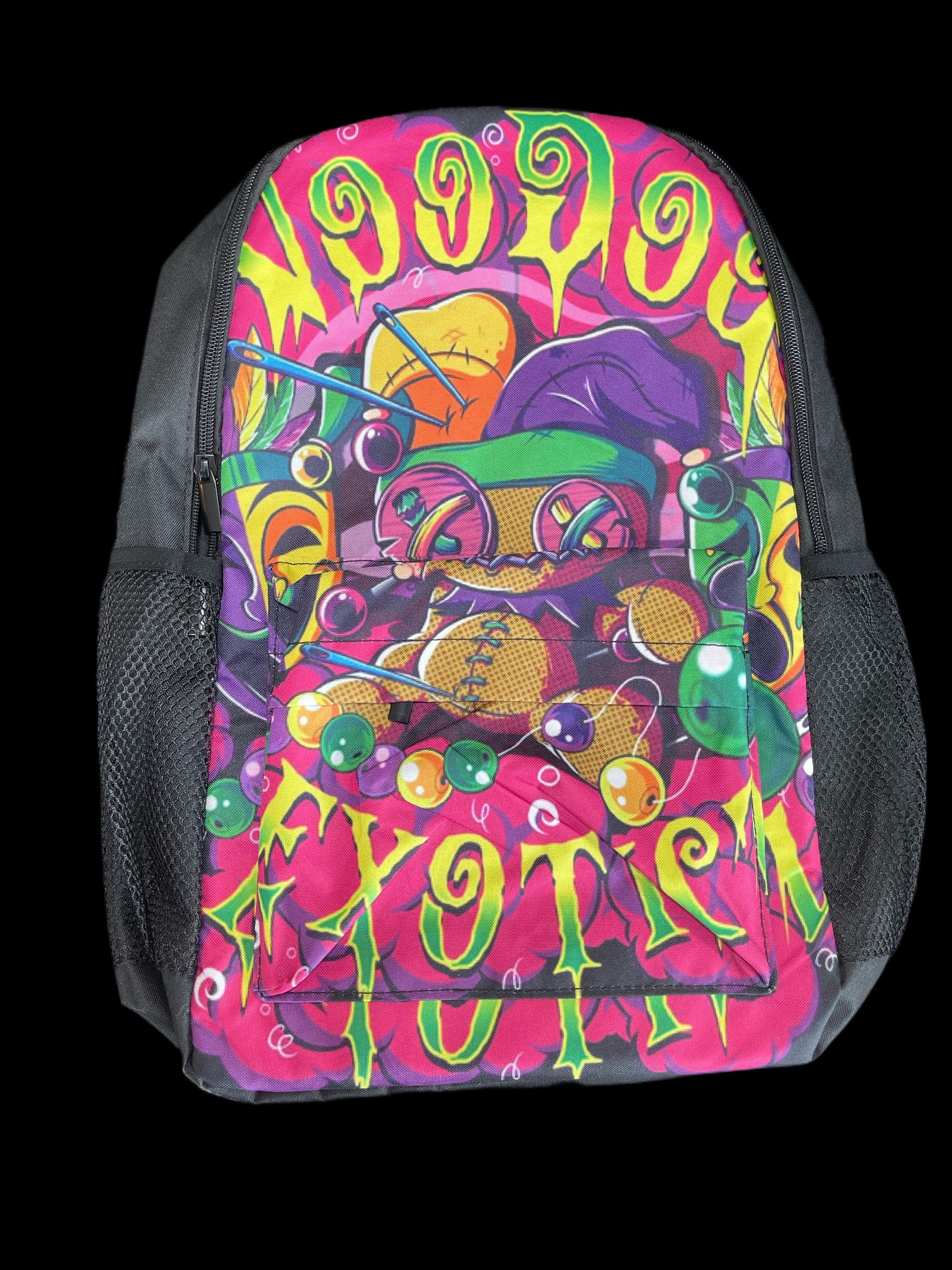 Voodoo Exoticz Black Book Bag With Pocket 