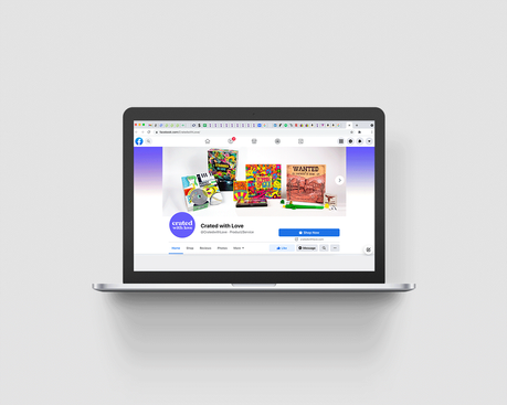 Facebook page for Crated with Love rebrand